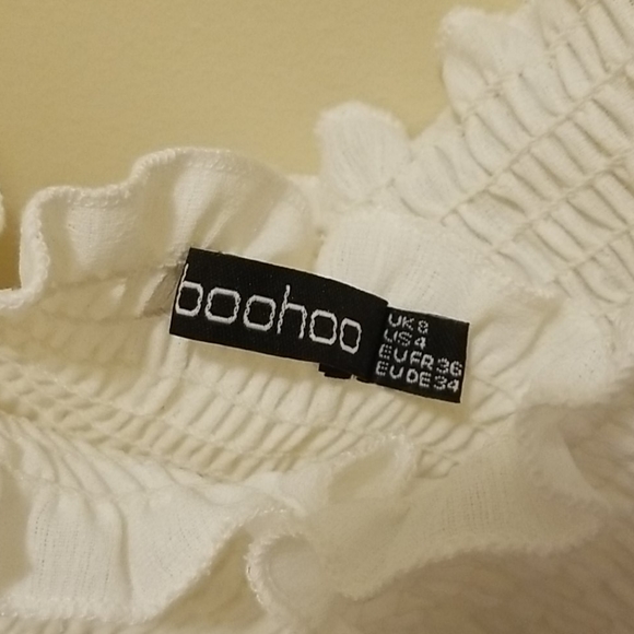 Boohoo Shirred Bardot Top - Picture 9 of 10